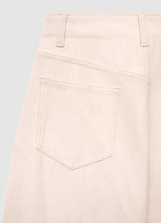 Pantaloni barrel a tinta unita