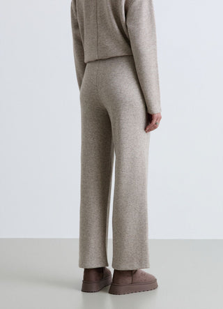 Soft solid-colour palazzo trousers