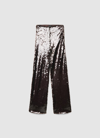 Pantaloni palazzo con paillettes