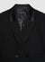 Giacca doppiopetto simil satin con revers in raso