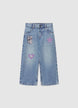 Jeans wide leg con patch - 4-5
