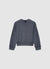Solid colour crew neck jumper with raw edge finish