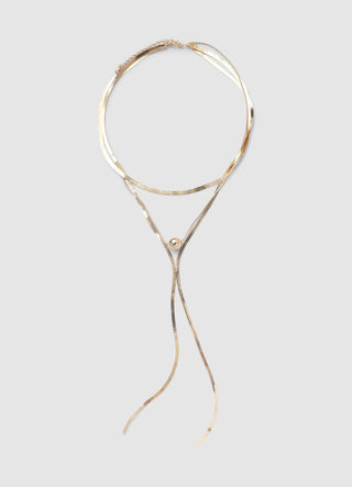 Collana lunga a tre fili con sfera