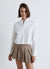 Camicia crop oxford a tinta unita
