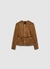 Jacket with zip and waist belt