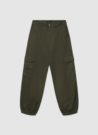 Cargo-Hosen mit geradem Schnitt und elastischem Saum