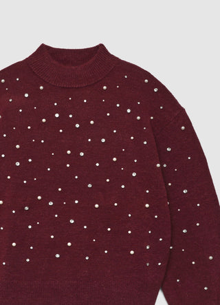 Maglia con applicazioni strass
