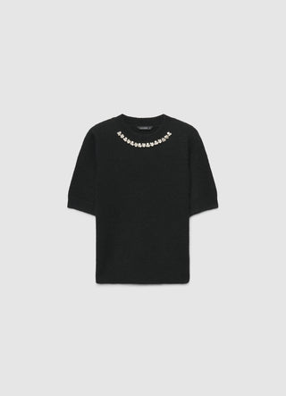 Kurzarmshirt mit Strasssteinen