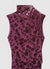 Robe longue drapée en devoré floral