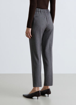 Salt and pepper cigarette trousers
