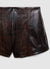 Shorts in Lederoptik mit Schlangenprint