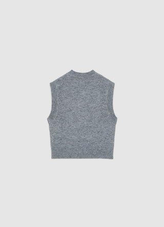 Gilet in maglia con applicazioni strass