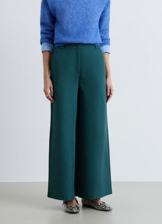 Pantaloni wide leg a tinta unita