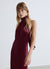 Vestito lungo all'americana con fiocco