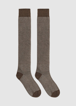 Long ribbed tights