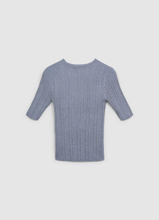 T-shirt maglia a costine