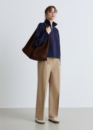 Lange Twill-Hosen mit Pattentaschen