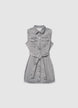 Vestito chemisier in denim con cintura - L