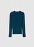 Long-sleeved ribbed T-shirt with a high collar