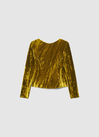 T-shirt peplo con drappeggio