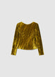 T-shirt peplo con drappeggio - XXL