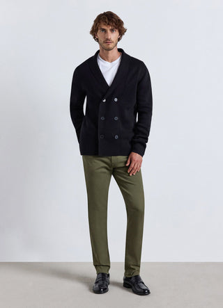 5-pocket trousers in plain drill fabric