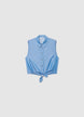 Chemise sans manches à nouer uni - L