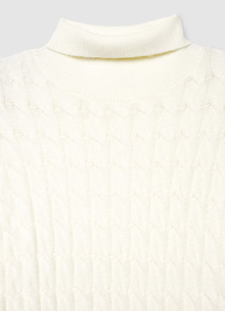Maglia dolcevita a trecce