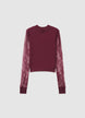 T-shirt with lace sleeves - XS