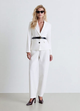 Single-breasted solid colour blazer