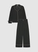 Ensemble pyjama avec finitions contrastées et nœuds - XS