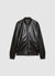 Bomber jacket with zip and ribbed edges