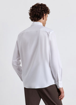Plain solid colour button-down shirt