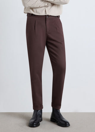 Pantalon chino avec boutons à la taille