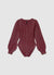Body in maglia a trecce con maniche lunghe