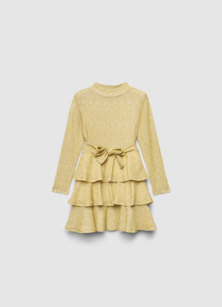 Kleid mit schimmerndem Effekt und Volants