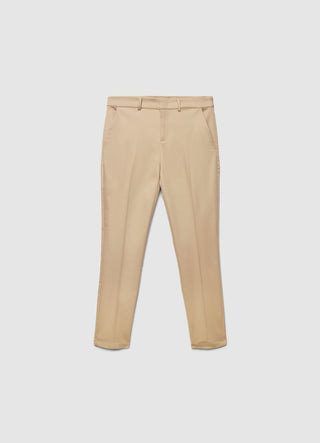 Plain tailored long trousers