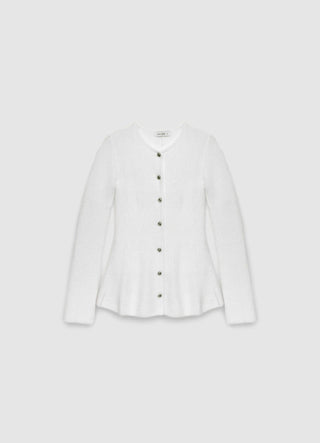 Cardigan peplo con bottoni