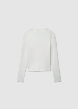 Cardigan a trecce con bottoni
