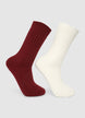 Pack 2 calze a coste effetto luccicante - TU