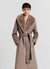 Faux fur collar coat