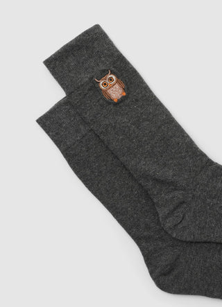 Ankle socks with owl embroidery
