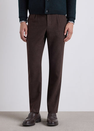 Pantaloni chino effetto lana