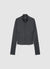 Zip-up sweatshirt with high collar