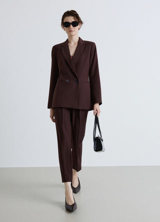 Solid colour double-breasted jacket