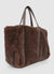 Rectangular faux fur shopper with quilted pouch