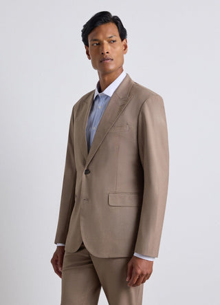 Single-breasted jacket with two plain-coloured buttons