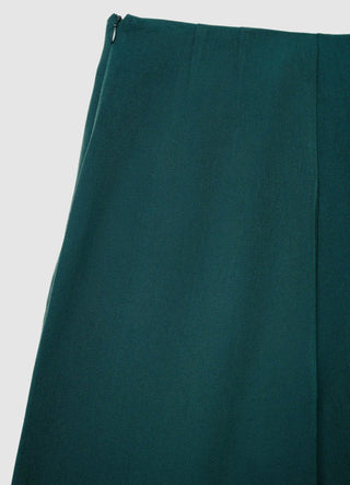 Pantaloni culotte con pieghe simmetriche