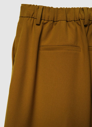 Pantaloni con pinces e vita elasticizzata