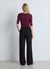 Solid colour ribbed T-shirt
